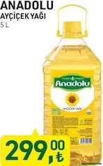TARIM KREDİ ANADOLU AYÇİÇEK YAĞI 5 L TARIM KREDİ ANADOLU AYÇİÇEK YAĞI 5 L